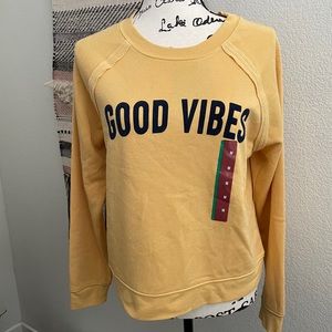 Yellow Good Vibes sweatshirt